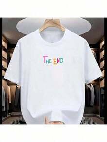 Camiseta Feminina The End 100% Algodão Blusa Casual treino - Branco - Visão 1