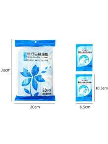 30 pièces/50 pièces de housses de siège de toilette de voyage emballées individuellement, housses de siège de toilette portables imperméables, convenant aux voyages en extérieur