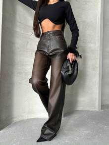 SQUALO Jeans con rayas para mujer, jeans desgastados de color azul