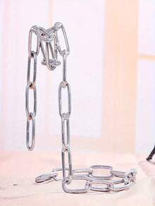 1 件浮动链条酒架，艺术奢华酒架，用于时尚香槟酒展示，现代创意斜角设计，非常适合西方装饰，优雅的家居风格，简约金属酒瓶架，家居饰品摆件，酒吧配件