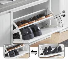 SoBuy Shoe Bench FSR98-XL-W - White - View 10