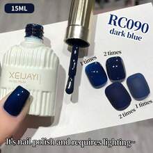 XEIJAYI 1 Bottle 4-Season Gel Nail Polish, 102 Color Options, Suitable For Manicure Decoration, Nail Art, DIY Nail Salon, Great Gift For Women - Navy Blue - View 6