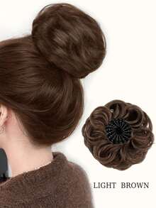 Synthetic Hair Bun Extensions Messy Curly Hair Scrunchies New StyleHairpieces Synthetic Chignon Donut Updo Hair Pieces For Women - Multicolor - View 14
