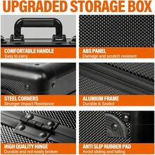 Graded Card Storage Box Case, Sports Trading Card Box - Baseball Cards Slab Case Fits Top Loaders Magnetic Card Holder, Waterproof Carrying Case - Large - View 2