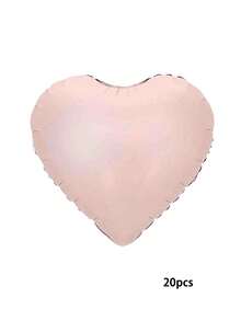 18-Inch Pink Heart Shaped Balloons, Large Faux Pearl Pink Heart Foil Balloons, Soft Pink Helium Balloons, Suitable For Boho Style Women's Birthday, Wedding, Back To School Season And Valentine's Day - Pink - View 10