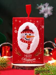 1pc Christmas Hand Towels - Soft Coral Fleece Bath & Kitchen Towels With Santa, Snowman And Tree Designs - Hanging Loop For Easy Storage - Holiday Decorations - Christmas Gift For Home, Office, Or Party Favors - Festive Bathroom Essentials, Christmas Towels