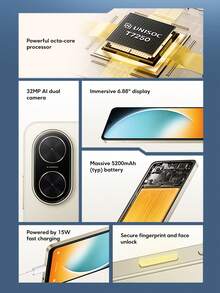 Xiaomi POCO C71 Smartphone 4GB+128GB Global Version UNISOC T7250 Processor 6.88" Dot Drop Display Up To 120Hz Refresh Rate 32MP Main Camera 5200mAh (Typ) Battery 15W Fast Charging Fingerprint And Face Unlock