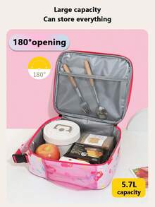 Lonchera aislada reutilizable para niños, adecuada para uso escolar, aislamiento térmico, bolsillos interiores y exteriores, material de lona impermeable, diseño lindo y adorable - bolsa de almacenamiento diario perfecta, para llevar para niños y niñas, suministros de cocina, regalo de Navidad, esencial para volver a la escuela - coche negro - Ver 4