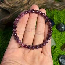 1pc Garnet Bracelet 6mm Garnet January Birthstone For Women Men Fashion Jewelry Perfect Handmade Gift - Red - View 4