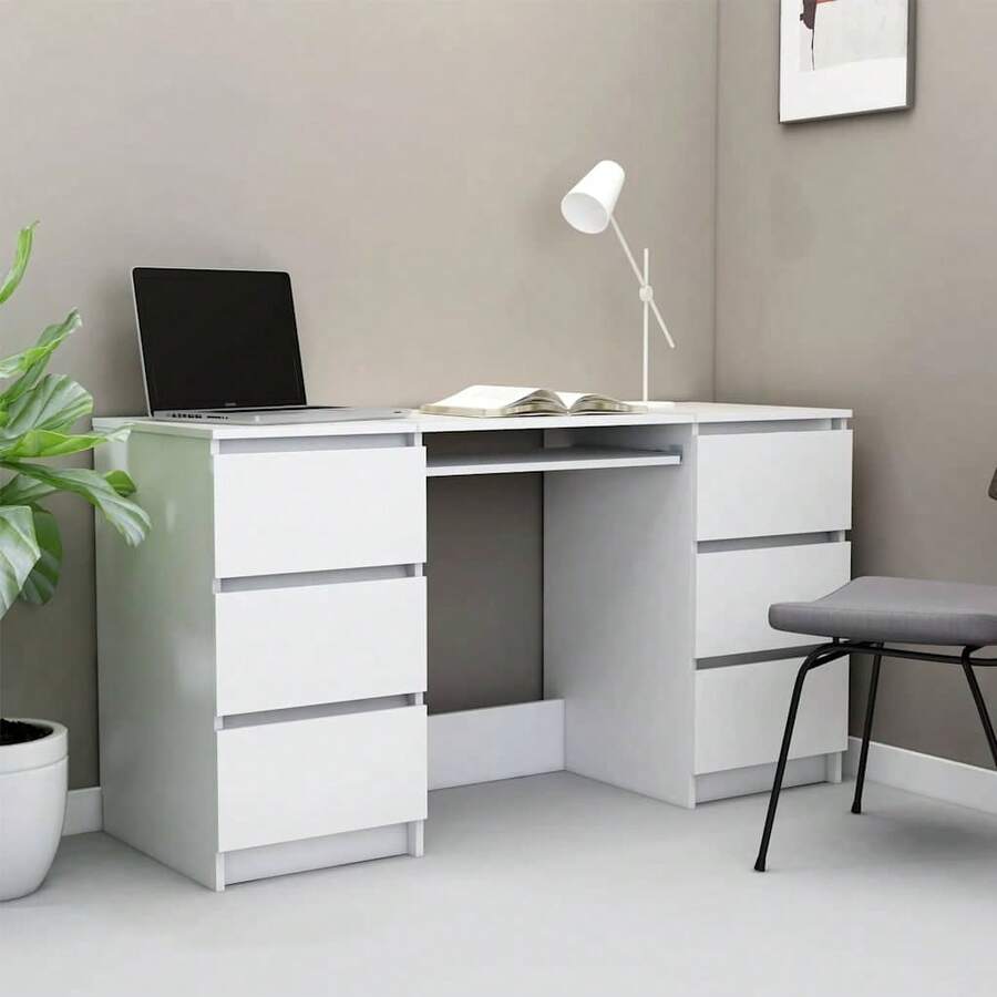 Desk And Drawer Storage - White - View 1