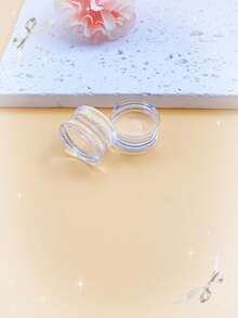 1对透明蓝色玻璃实心耳塞，无螺纹，耳廓扩张器，耳洞拉伸饰品，男女通用日常佩戴，尺寸6-30毫米 - 無色 - 查看 20