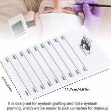 1 件亚克力睫毛尺、睫毛延长展示板、睫毛移植托盘和操作台、睫毛延长辅助工具 - 白色 - 查看 2