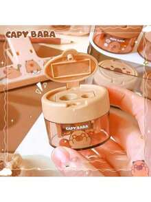 1 Máy gọt bút chì cầm tay thiết kế hình con Capybara dễ thương, màu sắc và kiểu dáng ngẫu nhiên, Máy gọt bút chì cầm tay hoạt hình thích hợp sử dụng cho trường học và văn phòng, dùng cho bút chì và bút chì mỹ phẩm, Máy cắt bút chì nhỏ gọn, Máy gọt bút chì cầm tay trang trí để bàn, Đồ dùng học tập cho học sinh, Quà tặng phần thưởng cho trẻ em, Bé trai, Bé gái, Đồ dùng học tập, Trở lại trường - ngẫu nhiên - Xem 7