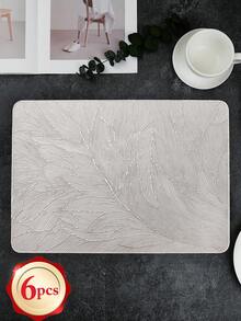 1-8pcs Simple Rectangular PVC Placemats, Washable, Easy Clean, Wipeable, Non-Slip, Heat-Resistant, Dining Table Mats, Sweet Reverie, Elegant Placemats, Tabletop Setting, Kitchen Dining Mat, Holiday Wedding Decor - Multicolor - View 17