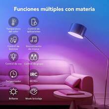 OREiN Matter Focos Inteligentes Compatible con Alexa, Home, Home, SmartThings, Focos Inteligentes Multicolor A19 E26, Bombillas Inteligentes 60W Equi 800 LM CRI90 6 Unidades - Televisión RGB - Ver 4
