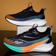 Limitierte Auflage Schlangen-Jahr Lässig Laufschuhe, professionelle stoßabsorbierende Kohlefaser-Platte Wettkampf-Sportschuhe für Herren und Damen - Schwarz - Übersicht 3