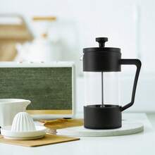 Seecin Black Color Heat Resistant High Borosilicate Glass French Press Pot Coffee Tools French Press French Press Coffee & Tea Maker, Thickened Borosilicate Glass Coffee Press Rust-Free And Dishwasher ,Black - Black - View 4