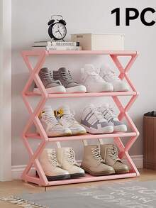 1 pezzo Portascarpe minimale a più ripiani, scaffale in piedi. Due metodi di consegna: sacchetto di plastica e confezione in cartone. Montaggio a pavimento, in metallo nero e plastica. Facile da installare, salvaspazio. Scaffale per organizzare e riporre più paia di scarpe. Lavabile a mano. Adatto per armadi, garage, corridoi, ingressi di case, camere da letto e dormitori.