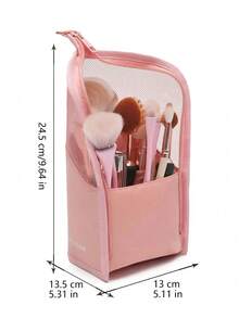 Travel Makeup Bag, 1Pc Large Capacity Lightweight Toiletry Handbag Bath Shower Bag Multifunctional Cosmetic Organizer Cute Handbag Wallet Pouch Case Portable Cosmetics Brush Storage Clutch With Zipper Closure For Lipstick, Brush, Skincare, Mobile Phone, Coin, Small Items, For Home, Travel, Vacation And School Use,Makeup Bag Makeup Pouch Skincare Bag Toiletry Bag Packing Cubes,Travel Essentials Storage Makeup Organizer Makeup Case Makeup Travel Toiletry Organizer Essentials Gifts Storage Zipper Accessories Nail - Hồng - Xem 5