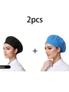 1pc Adjustable Elastic Chef Hat, Unisex Cooking Cap, Oil-Proof Work Hat, Dust-Proof Hair Cover, Suitable For Restaurant, Factory, Kitchen, Cooking, Hair Protection, Workshop, Food Service, Mother's Day Gift - Multicolor - View 17