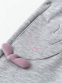 mini bala Calças Balão para Meninas, Macias, Confortáveis, Fofas, Versáteis, Ideais para o Dia a Dia no Outono - Cinza claro - Visão 7