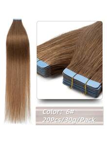 Tape In Hair Extensions Human Hair 20pcs/Pack/30g Remy Straight Invisible Tape Adhesive Hair Extensions Suitable For All People 10-24 Inches - S6 - View 15