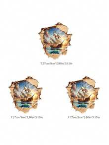 1 pièce/2 pièces/3 pièces Autocollants de transfert de chaleur représentant des paysages marins vibrants d'été, convenant pour le DIY sur Sweat-shirt à capuche, t-shirts, sweats, jeans, sacs à dos, sacs fourre-tout, taies d'oreiller et casquettes de baseball rétro. Autocollants en plastique lavables et durables pour l'artisanat et la décoration - faciles à repasser, cadeau parfait pour les artisans et les passionnés de DIY