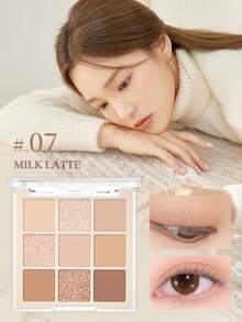 Dasique Eyeshadow Palette, High Pigmentation, Long-Lasting, Easy To Apply, Smooth, Vegan, No Animal Testing, Charming Rose Color, Fashion Makeup, Gift For Women, Back To School, Wedding Bride, Summer, Valentine's Day, Vacation - 07 Milk Latte - 查看 4