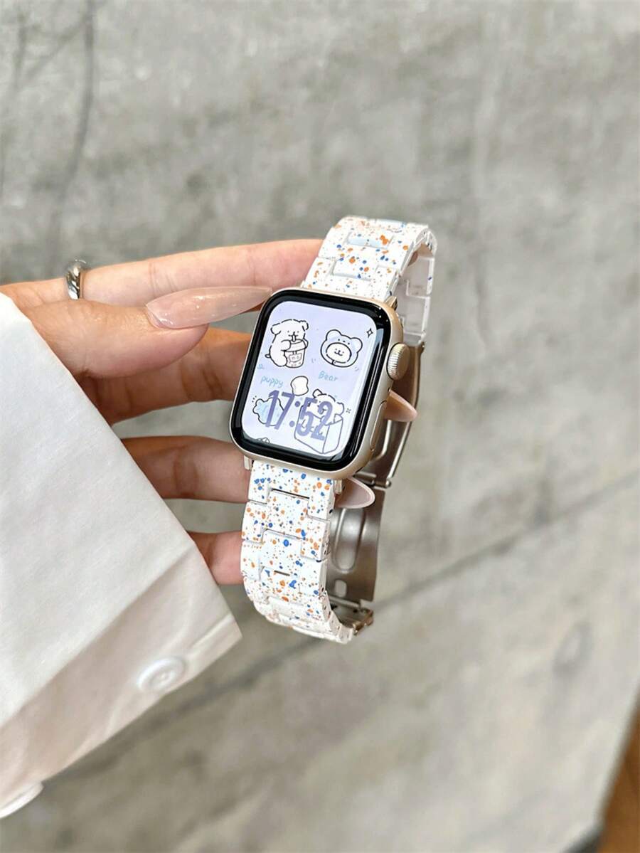 1 件女式时尚白色表带，兼容 46 毫米 49 毫米 40 毫米 44 毫米 45 毫米 41 毫米 42 毫米 38 毫米，兼容 Series 11 10 9 8 SE 7 6 5 4 3 2 1 Ultra 3 2 1，简约纤薄替换表带，兼容 S10 S9 S8 S7 S6，时尚智能表带，兼容 表带 - 白色 - 查看 1