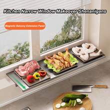 Window Frame Extension Shelf, 40cm, Heavy-Duty, Adhesive Installation, DIY Storage, Kitchen, Bathroom, Balcony, Indoor Gardening, Plant Stand, Steel, Light Gray - Màu Xám nhạt - Xem 1