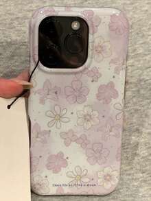 Cute Daisy Spring Flower Purple Phone Case Compatible With IPhone 17 ProMax 16 15 14 13 12 Pro Max 11 Lovely Floral Shockproof Soft Back Cases - Light Purple Flowers - View 2