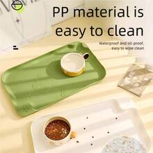 Alfombrilla antideslizante y resistente al agua para tazones de mascotas, alfombrilla para tazones de gato