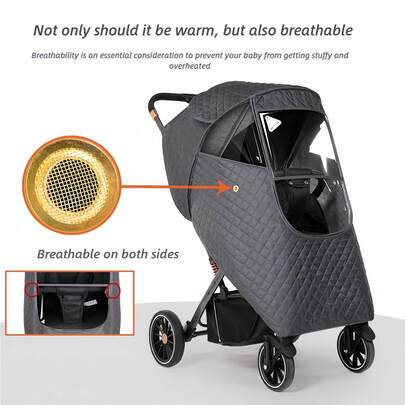 1 Adet Rüzgar Geçirmez, Yağmur Geçirmez, Sıcak Bebek Arabası Kılıfı, Kış İçin Evrensel Ayak Koruması Aksesuarı