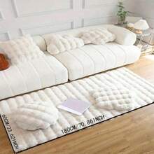1 bucată covor solid anti-alunecare, decor de cameră - alb - Vizualizare 14