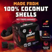 Hookah Charcoal Cubes 26mm 64 Pieces Flavorless Coconut Charcoal Briquettes Long Burn Time Low Ash And No Smell Premium Shisha Narguile Hookah Coals