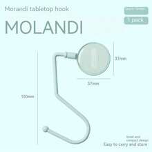 1 pieza Colgador de bolso de color Morandi, portátil y plegable, gancho resistente para colgar bolsos en la mesa, organizador de escritorio para oficina y escuela