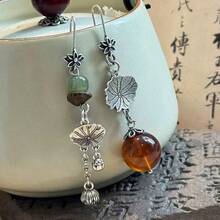 Cercei asortați în stil chinezesc vintage, cercei emailați, cercei noi la modă, potriviți pentru purtarea zilnică a femeilor