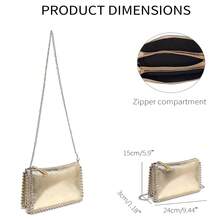 时尚百搭斜跨方形包手拿包 - 金色 - 查看 5