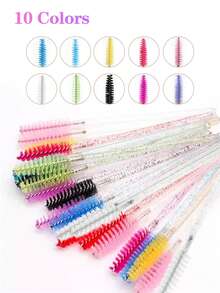 Waloshow 50pcs/Set Reusable Eyelash Brush With Tube, Spiral Eyelash Comb With Container, Disposable Eyebrow Brush Wholesale - Multicolor - View 15