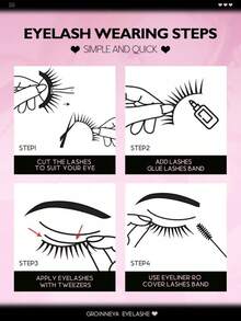 Cat Eye Eyeliner, False Eyelashes; Fox Eye False Eyelashes; Faux Mink False Eyelashes; Natural Makeup Effect False Eyelashes; Eyelash Growth; Exquisite High-End Makeup; Salon Use. - Black - View 8