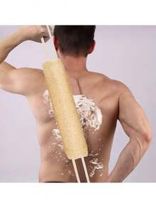 1 件天然去角质丝瓜络海绵，长丝瓜络身体磨砂膏，配有耐用绳柄，可重复使用的泡沫背部磨砂巾，用于按摩和深层清洁，去角质身体磨砂膏，符合人体工程学的设计，高品质去角质，自我护理程序，护肤配件，温和去角质，自我护理爱好者 - 黃色 - 查看 3