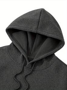 GRDR Men's Autumn/Winter Letter Slogan & Scratch Print Casual Loose Fit Hoodie Sweatshirt