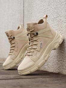 Giày thể thao thường ngày mới dành cho nam năm 2025, Giày bốt, Giày thể thao ngoài trời, Giày đi bộ đường dài, Khám phá, Xây dựng, Nông trại, Cao bồi, Đa năng - Màu Khaki - Xem 6