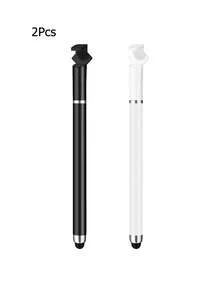 Ombre Color Stylus Pen With Stand, Dual-Tip Capacitive Stylus For Smartphone, Tablet, Video Editing, Drawing, Office Writing