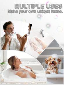 1公斤/2.2磅 白色/透明皂基，适用于手工皂、DIY皂、原料皂、乳白色沐浴DIY材料皂基、透明植物皂基