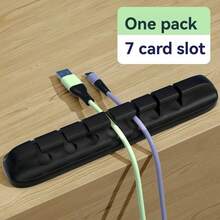 7/5/3 Slots Cable Clips - Cord Organizer, Cable Management, Cable Organizer Clips Cord Holder, Cable Organizer Cord Holder For Desk, Charging Cable Holder Cord Clips, Nightstand Cord Organizer Cable Management Wire Clip,Self Adhesive Cable Management For USB Cable/Power Cord/Wire, Car And Desk, Home And Office, Charging Accessory Cables, Mouse Cable, PC- Rubber Adhesive Cord Hooks Fit Home, Cubicle, Car, Desk Accessories - Multicolor - View 11
