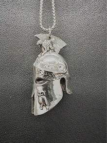 AD 1pc Light Gray Motorcycle Bicycle Bell Accessory, Safety Riding Protection, Motorcycle Angel Bell, Exorcism Bell, Retro Punk Motorcycle Electroplated Stainless Steel Lucky Riding Bell, Warrior Helmet