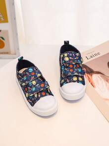 GENGASUN 1 szt. chłopięce, okrągłe, niskie, codzienne buty z nadrukiem w kształcie kreskówek na wiosnę/jesień