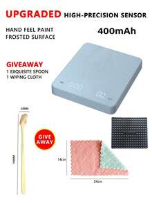 1个3公斤电子食品秤，多单位转换（克/盎司/毫升），计时咖啡秤，适用于烘焙和烹饪厨房秤 - 彩色 - 查看 19