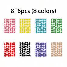 816pcs/Pack, 16pcs/Pack, 408pcs/Pack, 8pcs/Pack, 51pcs/Pack Star Stickers, Pentagram Stickers, Heart Stickers, Face Decorative Stickers, Photo Makeup Stickers, Party Decorative Stickers For Halloween, Christmas, Festivals, Events, Economic And Practical, Stockpiling Goods, Cosmetic Tools, Cheap Goods, Women's Gifts, Christmas Gifts